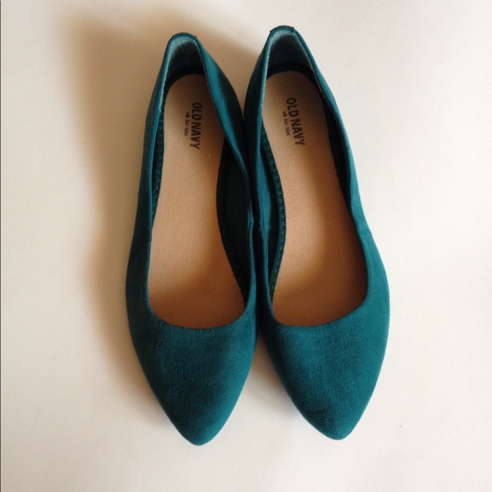 Old navy suede Teal flats